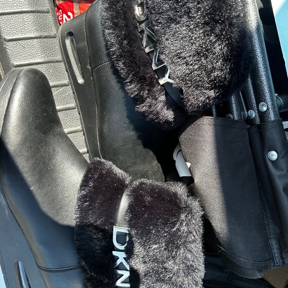 DKNY Fur wedge booties - Picture 1 of 2